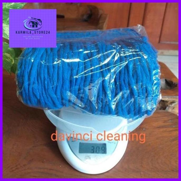 Kain pel lantai biru refill mop biru