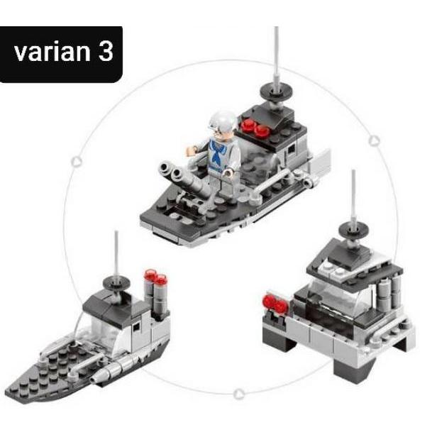 419pcs BALOK SUSUN KAPAL PERANG / LEGO BATTLESHIP 6 IN 1