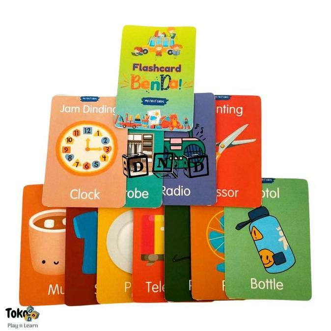 Mainan Edukasi Anak My First Cards Kartu Pintar Flash Card Belajar Kosa Kata Benda Huruf Angka Buah 