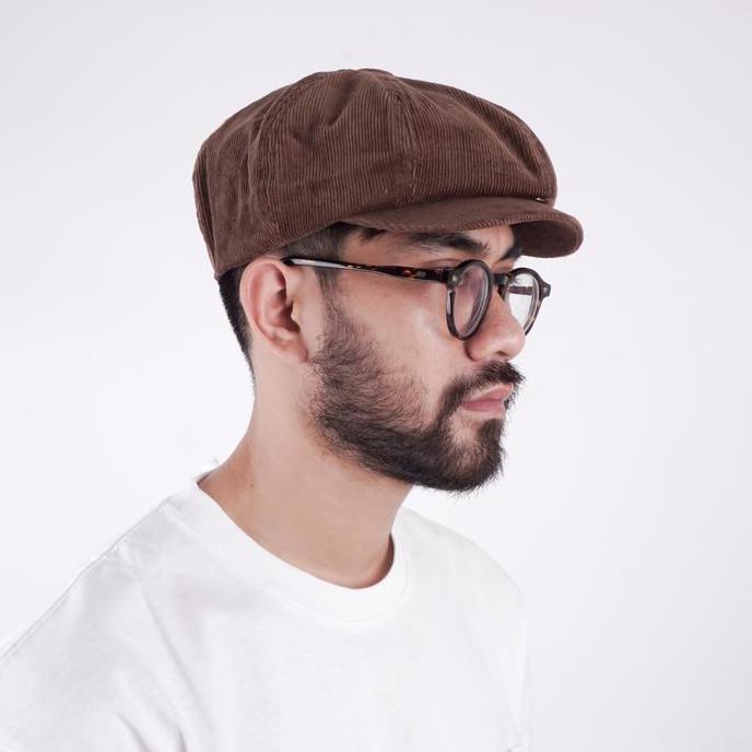 Goster Newsboy Cap -  Nouvelles Brown Corduroy