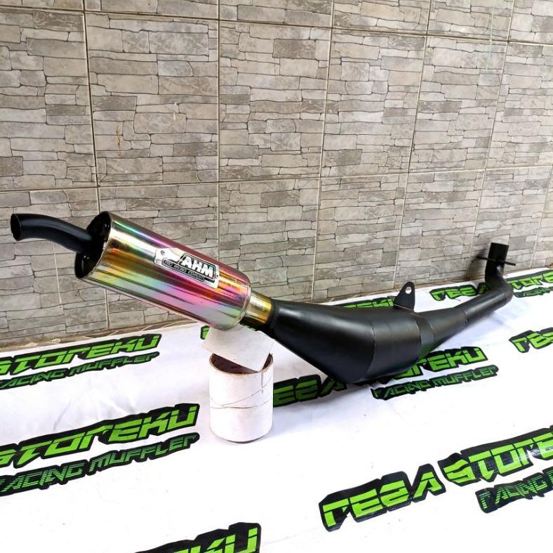 Premium Knalpot Fiz R Ahm Standar Hitam Pelangi Fizr 2Tak Racing Garing Kemrincing