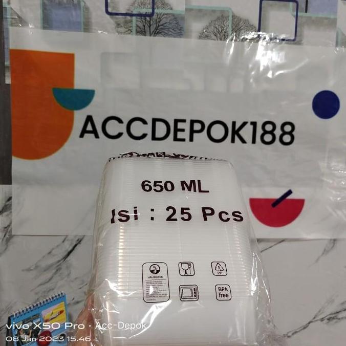 Thinwall Kotak Makan Food Container Mika Box 500ml 650ml 750ml 1000ml