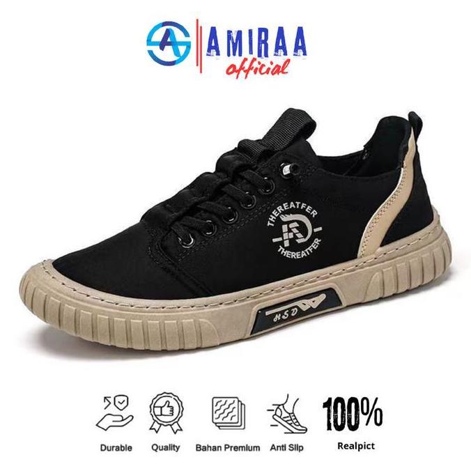Sepatu Sneakers Kasual Pria Import Terbaru Sepatu sekolah keren trendy rekomendasi