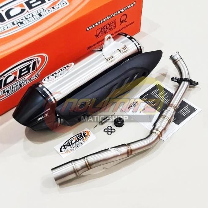 MITEQUILA Knalpot Standar Racing NOB1 Bold X Stainless Yamaha NMAX Aerox Turbo