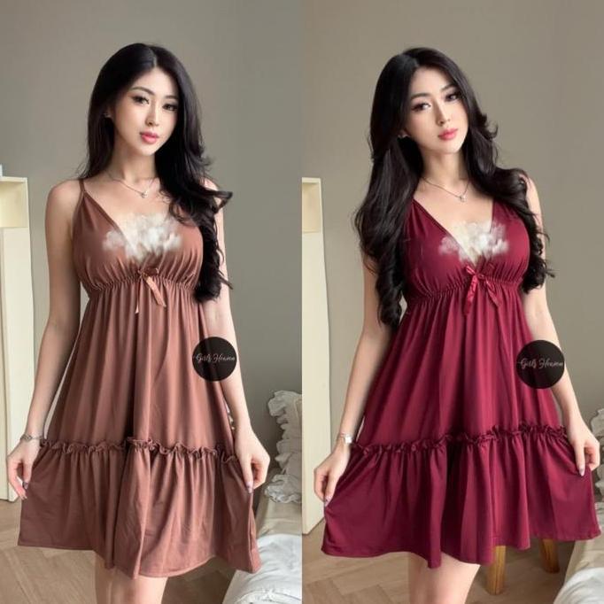 MALUKSHURE Abelle Sleepwear Dress [ Girlsheaven_id ]