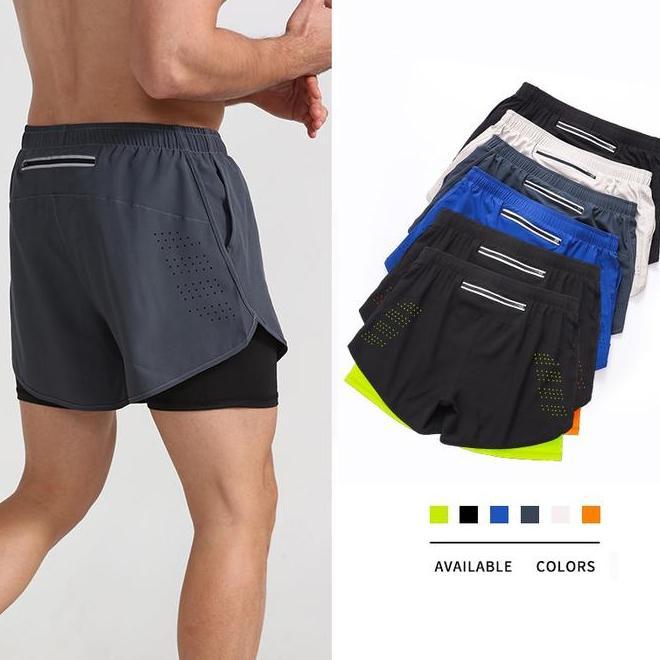 Dk22 Celana Pendek Olahraga Lari Pria Gym Training Legging Sport Pria Fitness