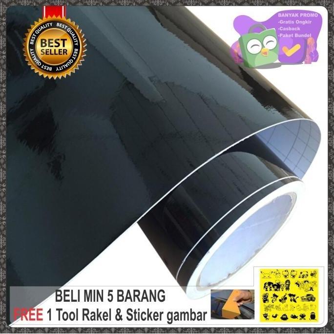 Stiker hitam glossy/metalic / skotlet hitam glossy/metalik