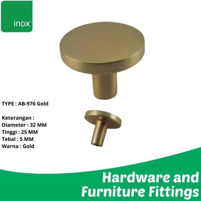 Tarikan Laci / Knob Laci / Knob Handle Lemari Pakaian AB-976 Gold