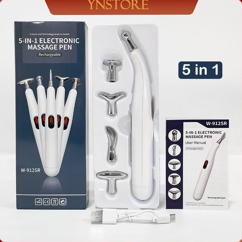5 in1 Pen Akupuntur Elektrik Laser Therapy Energy Pen Alat Terapi Massage Pen Merdian Medis Pijat Re