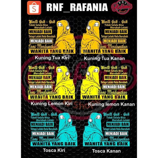 STICKER SKOTLET KACA PINTU/BODY MOBIL TRUCK/PICK UP/L300 WANITA BAIK -