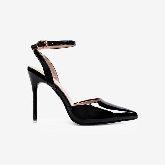 Lawrensia Celestia High Heels Wanita Ankle Strap Glossy Stiletto 11 Cm 693-7