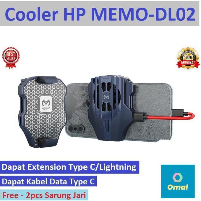 Memo DL-02 Fun Cooler Fan Cooling Radiator HP Pendingin DL02 Peltier Handphone Kipas