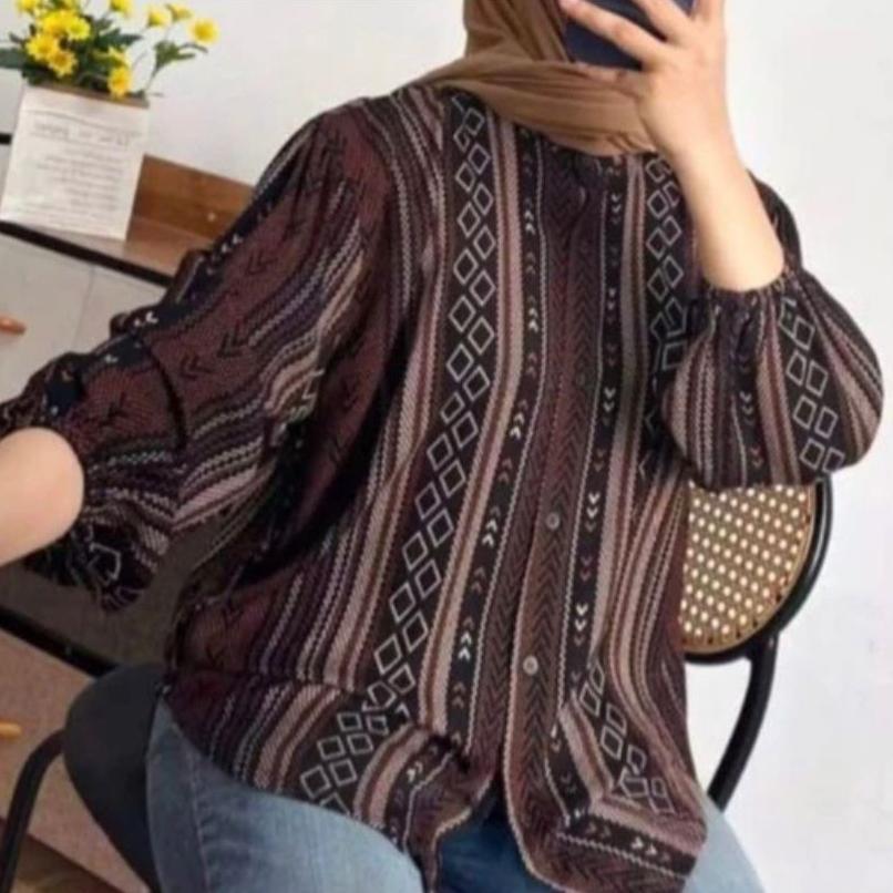 PROMO BLOUSE KEMEJA RAYON MOTIF - KEMEJA RAYON VIRAL - KEMEJA RAYON BESTSELER - KEMEJA RAYON CASUAL 