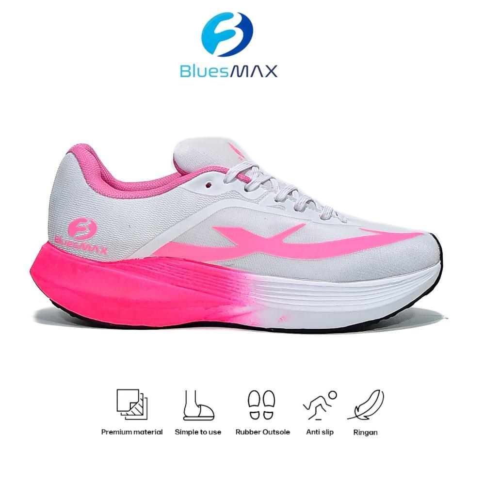 Best Seller Blues Max Vortex 1.0 White Pink Sepatu Lari Pria Wanita Jogging Sneakers Kasual Olahraga