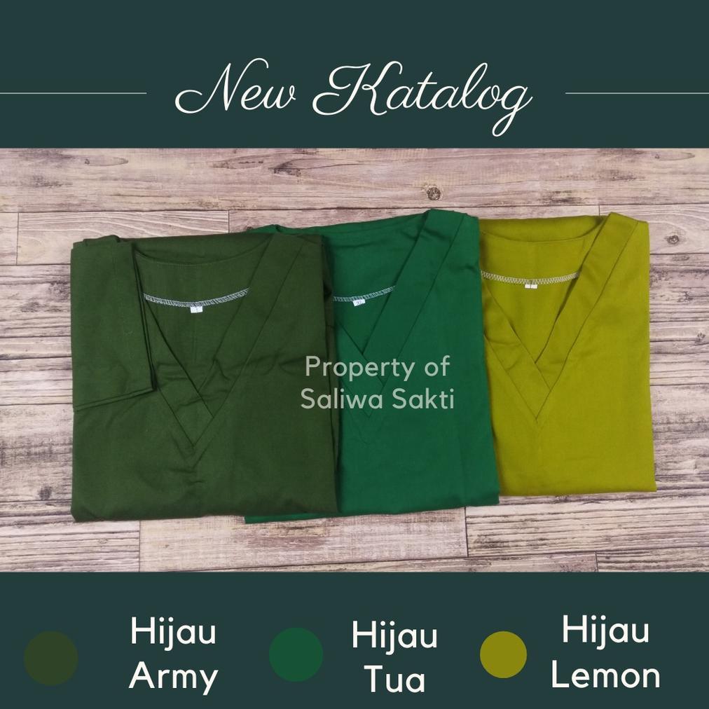 Mulus Baju Ok Medis Warna Hijau Army | Hijau Tua | Hijau Lemon Baju Bedah Scrub Lengan Panjang Dan L