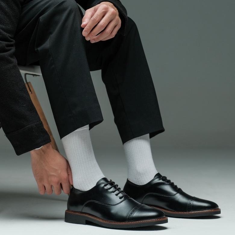 Mulus Phier Black Oxwalker Sepatu Formal Pria Pantofel Kulit Hitam