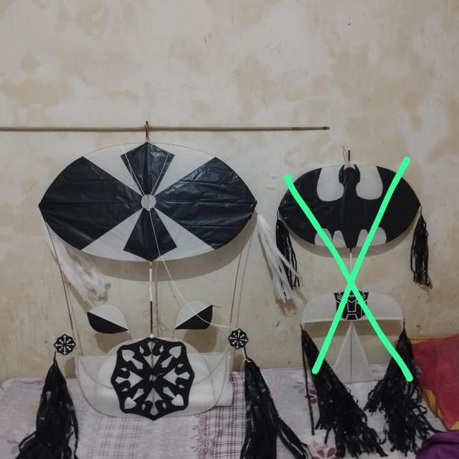 layangan koang kalung buntut 5 meter free cap+gebang plus stel