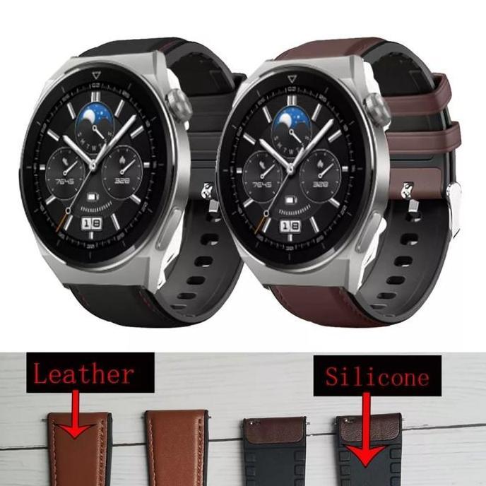 STRAP TALI JAM HUAWEI WATCH GT3 / GT 3 PRO MODEL LEATHER KULIT RUBBER