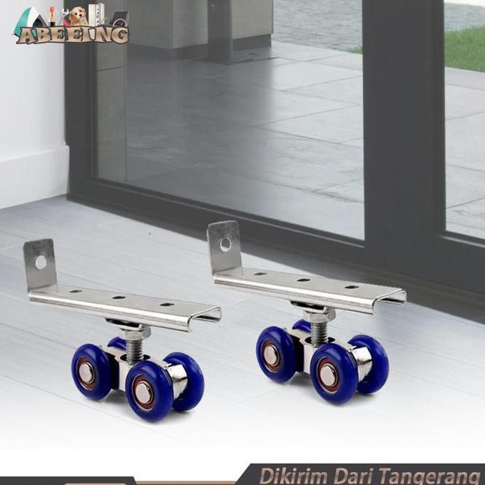 FKINAPE Roda Pintu Sliding Geser 1 Set Roda Pintu Geser Sliding Gantung Roda Pintu Geser Atas