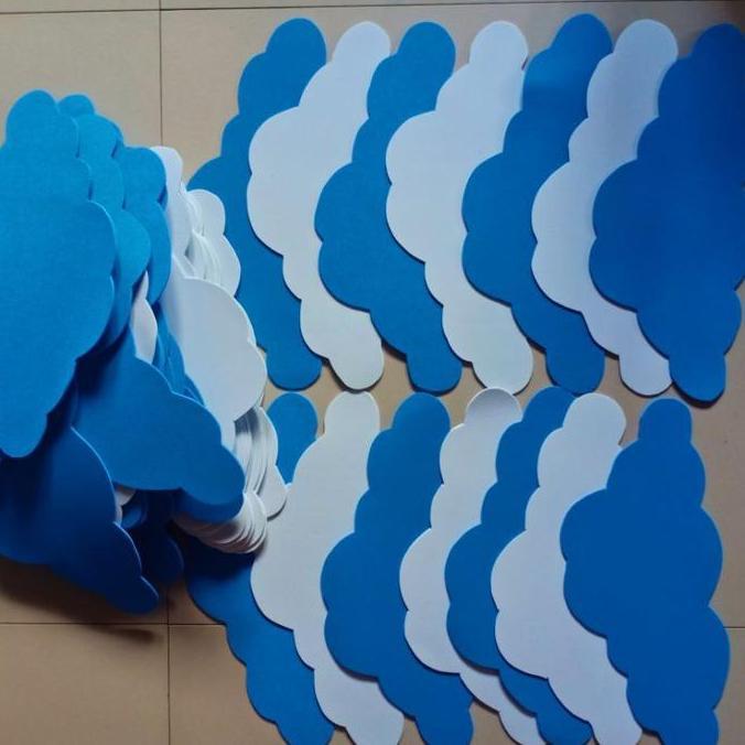 Okushonga- 10 Awan Hiasan Bahan Dekorasi Dinding, Kelas, Kamar, Gantungan Pojok Baca, Ruang Bermain 