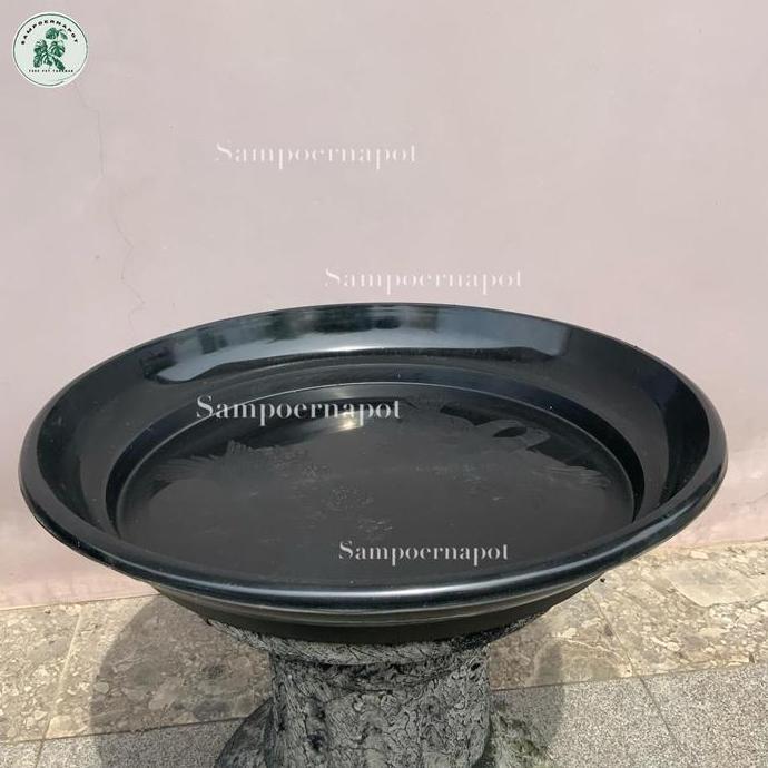 Okwemereza- Tatakan Alas Pot Bunga 60 Hitam 49Cm Untuk Pot 60Cm - Tatakan Jumbo