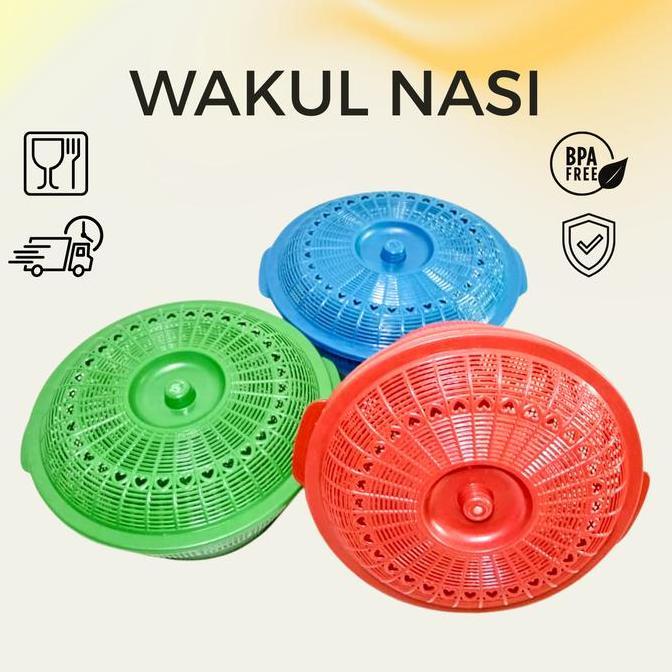 Ebyokurwa- 12 Pcs Wakul Nasi Tutup Hajatan Ceting Plastik Murah Kitchenware