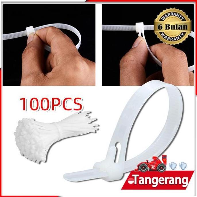 SEIRAKY 100pcs Kabel Ties Bisa Buka / Reusable Cabel Ties / Cabel Tie / Cabel Ties / Kabel Tie