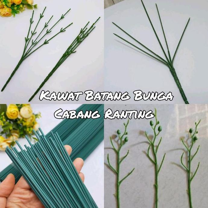 Okushonga- 1 Ikat Kawat Tangkai Cabang - Kawat Batang Cabang - 1 Ikat Kawat Tangkai Bunga