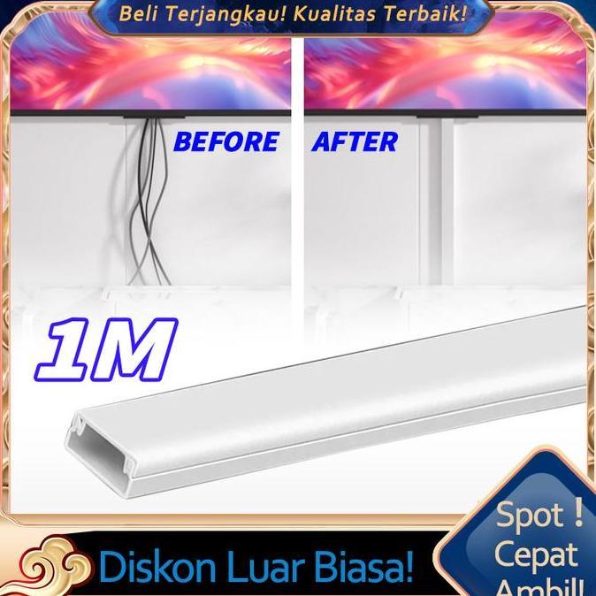 GIRARDY 1 Meter Penutup Kabel Cable Duct Ducting PVS / Kabel Protektor Dinding Lantai