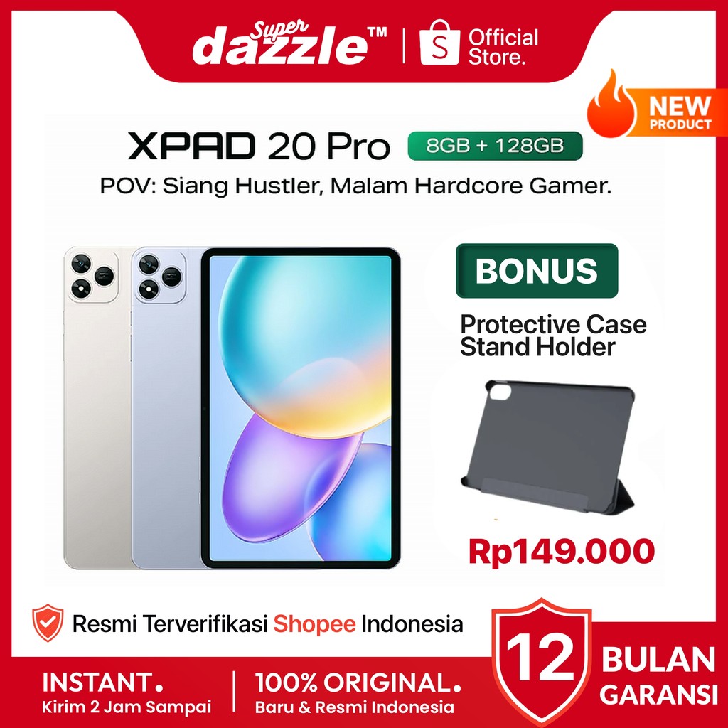 Tablet INFINIX XPAD 20 Pro 8/256 GB Tab Sim Card Pad 4G LTE WiFi Original Resmi Official Store
