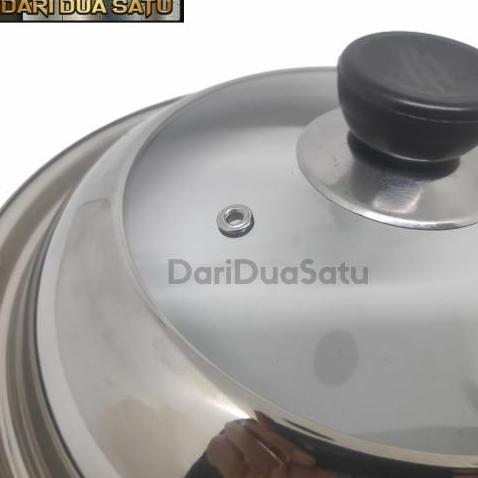 Kuteka- Tutup Wajan Panci Kuali Kombinasi Kaca Stainless Steel 40 Cm