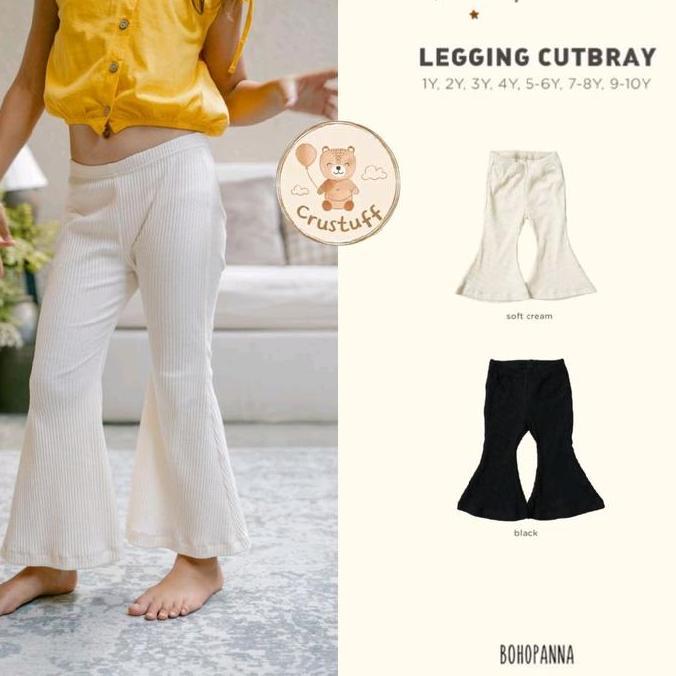 Ebijwaro- Legging Cutbray B42 - (Warna Softcreamnya Bukan Putih Bersih) / Celana Fashion Anak Peremp