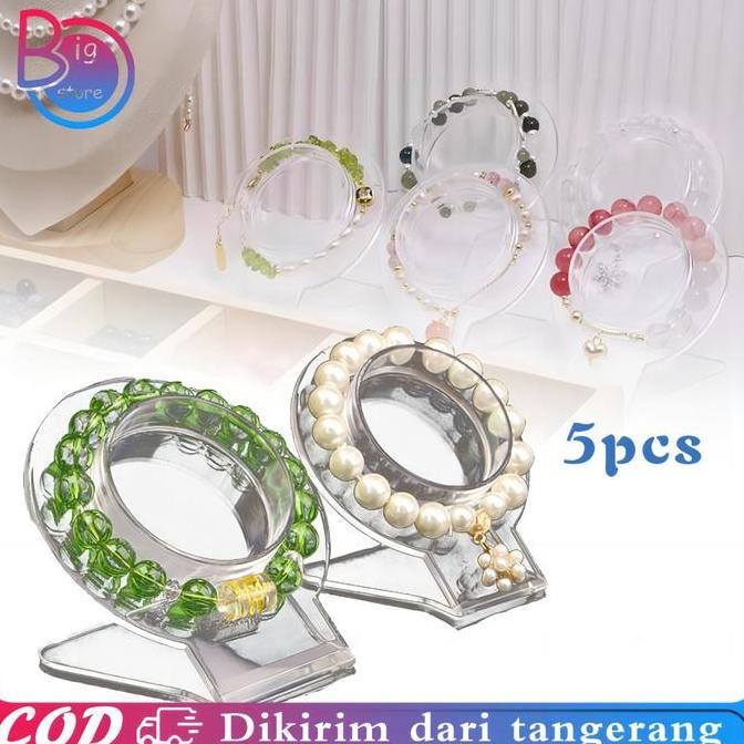 DISSORDE 5pcs Display Gelang Akrilik Transparan Rak Gelang Display Rak Perhiasan Akrilik Rak Display