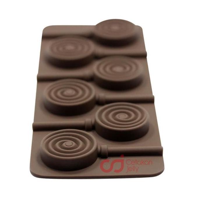 Kuteka- Cj Cetakan Silikon Coklat Permen Lolipop Bulat