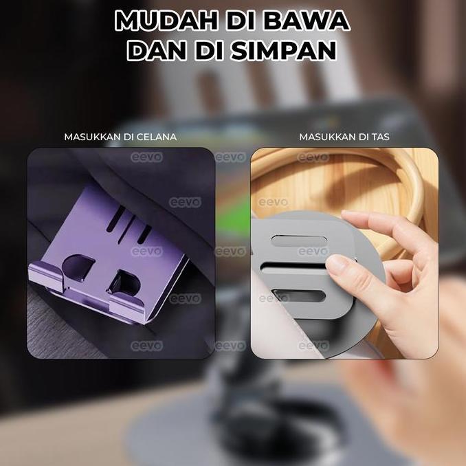 Twara- Holder Hp Meja Full Besi Rotasi 360 Derajat Evogrip Ps08 Universal Phone Stand Bahan Alloy Du