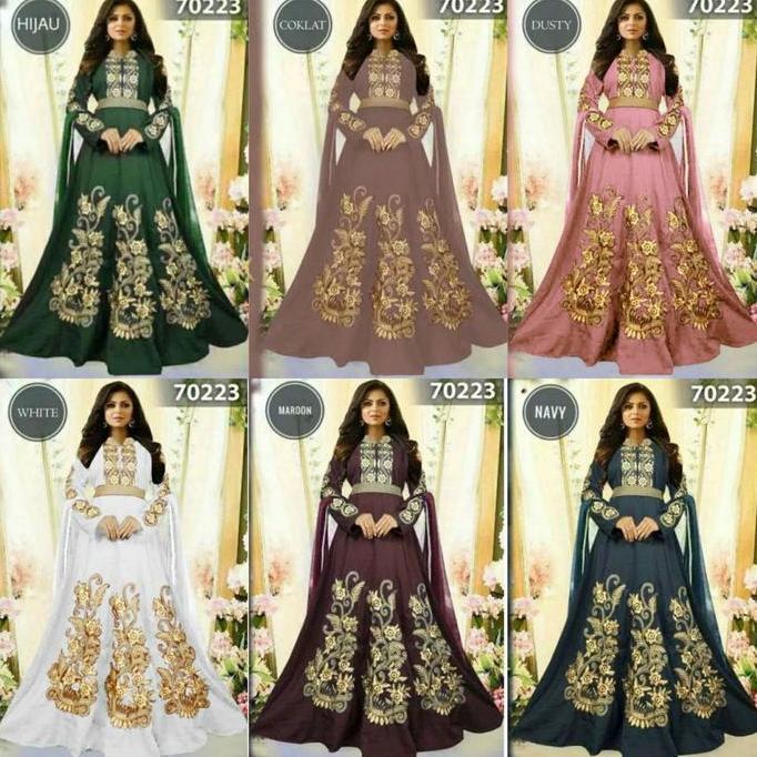 2602RS MAXI INDIA ARRAN / GAMIS BUSUI / BORDIR DRESS / ABAYA PAKISTAN / GAMIS BORDIR / GAMIS INDIA F
