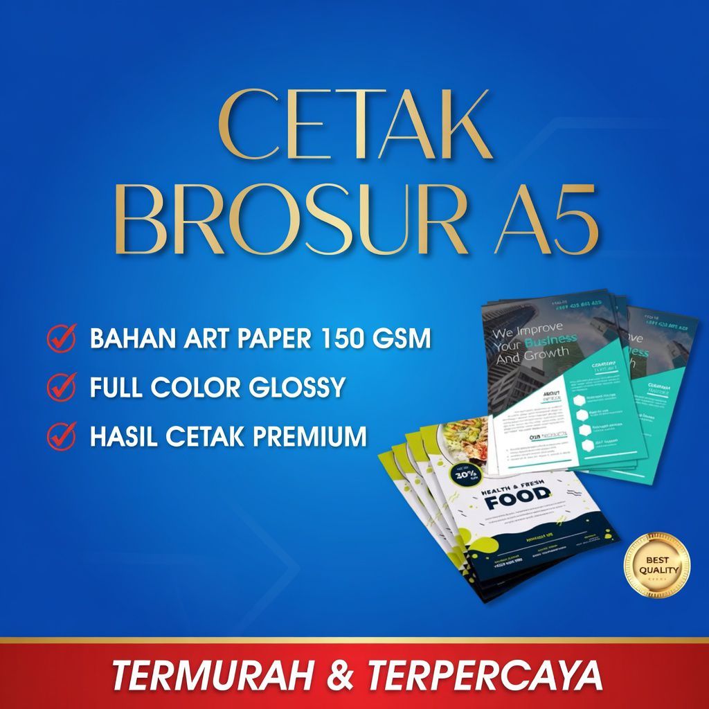 Cetak Brosur A5 Cetak Flyer Custom Brosur A5 Custom Flyer A5 2 Sisi 1 Sisi Cetak Express