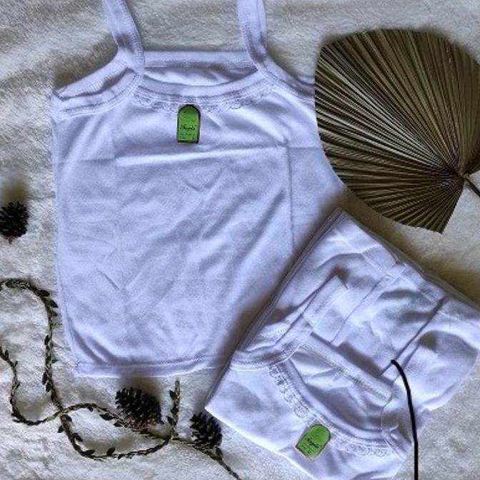 Ebijwaro- Grosir 12Pcs Singlet Anak Remaja Dewasa Renda Putih/Renda Warna Kaos Dalam Anak Cewek Tank