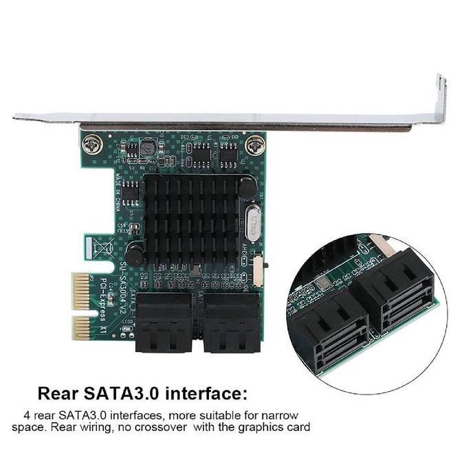 Akawaya- Pci Express Sata Iii 4 Port With Low Profile Bracket / Pcie Sata Iii