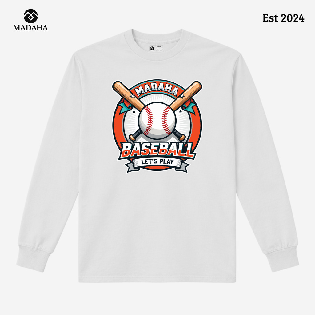 Madaha Kaos Baju Lengan Panjang Baseball Iron Bat Empire