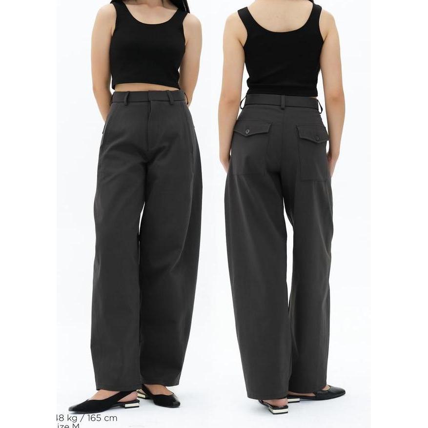 Hulm Comme Barrel Pants Barrel Pants Wanita
