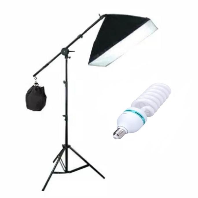 paket softbox boom arm dan light stand