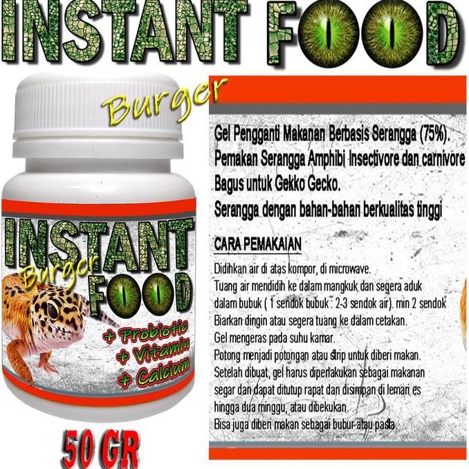 INSTAN FOOD LEOPARD GECKO TOKEK PAKAN MAKANAN GECKO PENGGANTI SERANGGA BERVITAMIN DAN BERGIZI