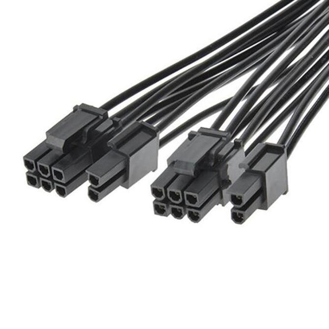 Akawaya- Kabel Vga 8 Pin Female To Dual 8 Pin Pcie (6+2) Male Black Edition