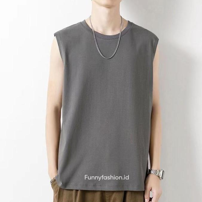 Veshje- Singlet Pria Polos Dewasa - Singlet Pria Oblong Santai - Singlet Pria Distro Keren