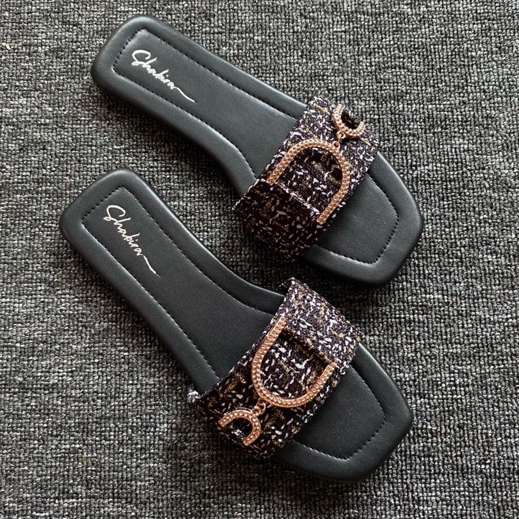 CUCI GUDANG SANDAL FLAT SLOP WANITA DC KOKOP TERBARU - SANDAL SLOP TEPLEK WANITA