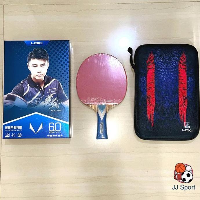 BEBAS ONGKIR - Bet Pingpong Bet Tenis Meja Bat Pingpong Loki 6star Carbon ORIGINAL