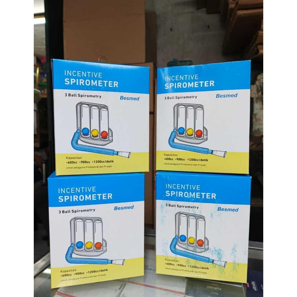Spirometer 3 Bola Onemed - Alat Latihan Pernapasan
