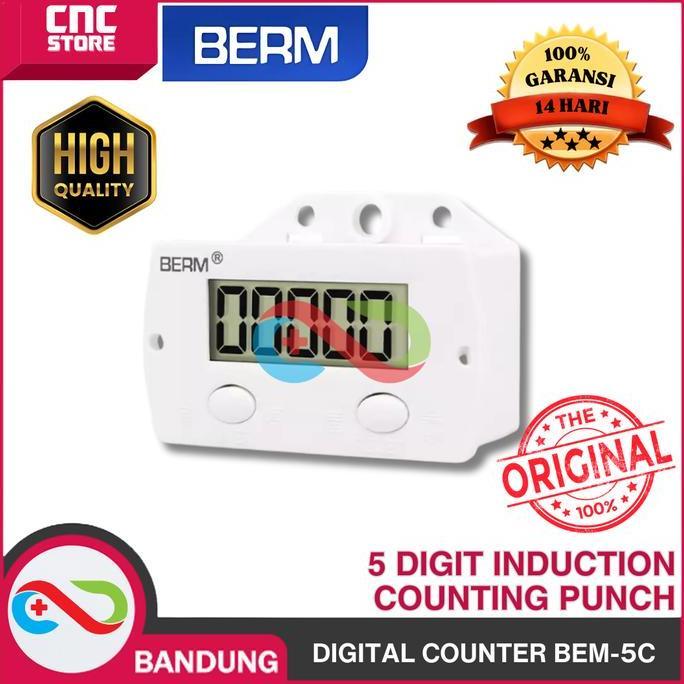 DIGITAL COUNTER 5 DIGIT BEM-5C  INDUCTION COUNTING PUNCH COUNTER METAL COUNTER
