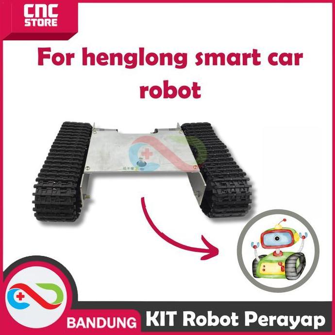 Sasis tangki paduan aluminium sasis robot kendaraan perayap video mobil pintar Henglong
